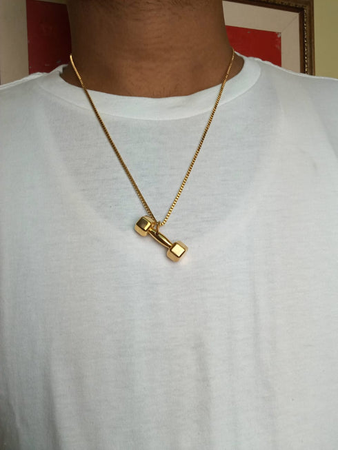 Eat, Sleep, Gym, Repeat Necklace - Pure 14K Gold Plated Over Stainless Steel - Free Box Packaging!