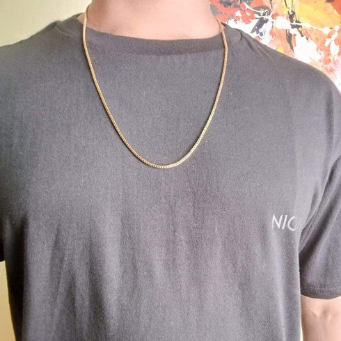 Zeus Chain! - Medium Length! - 14K Thick Gold Plated! - Strong Lasting Shine! - 600MM Length!