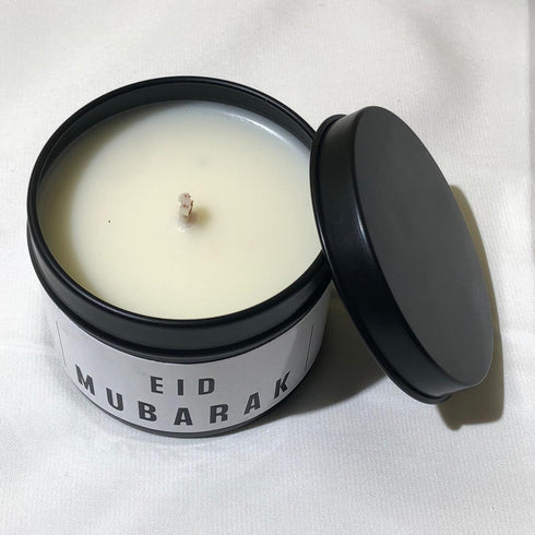 Eid Mubarak - Scented Spiced Apple Candle - Premium Soy Wax - 120 ML - Long Lasting - Free Shook Carry Bag!