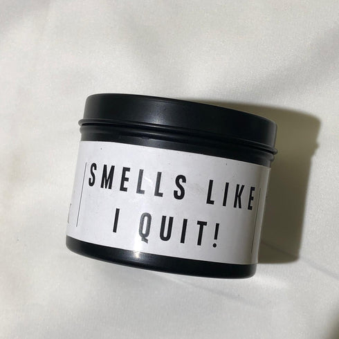 Smells Like I Quit - Scented Spiced Apple Candle - Premium Soy Wax - 120 ML - Long Lasting - Free Shook Carry Bag!