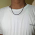 Twisted Rope Chain! - Black Gold Plated! - 550 MM Length! - 316L Fine Stainless Steel! - Free Box Packaging!