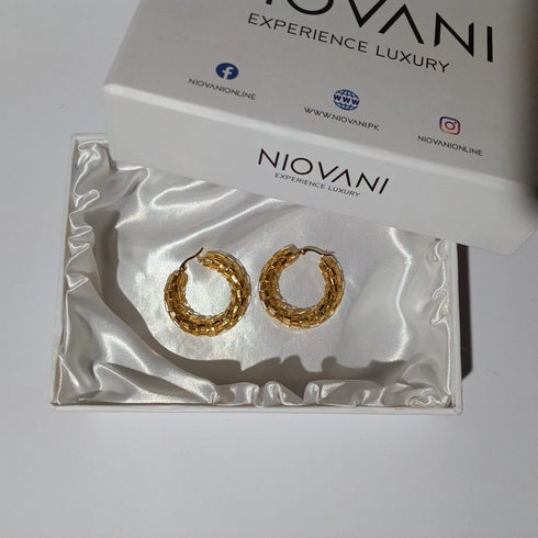 Lost Sparkle! - Modern Chunky Hoops! - 14K Gold Plated! - Hot Seller!