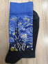 Soxyfeet Dress Sock - Starry Night Van Gogh - Combed Cotton! - Bold & Funky - Unisex - Cotton & Polyester Blend