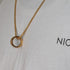 Ring of Myths Necklace! - Sparkling 14K Gold Plated! - 760MM Long! - Free Gift Packaging!