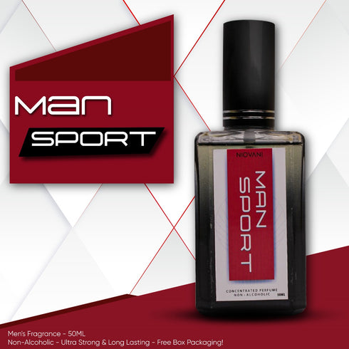Man Sport - Men's Fragrance - Inspired by Boss Energise - 50ML! - Non-Alcoholic - Ultra Strong & Long Lasting! - Free Box Packaging!