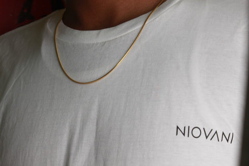 Hypnos Snake Chain Necklace! - Ultra Thin! - 14K Gold Plated Over Surgical Grade 316L Stainless Steel! - Long Lasting Polish! - 600MM Length!