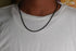 Twisted Rope Chain! - Black Gold Plated! - 550 MM Length! - 316L Fine Stainless Steel! - Free Box Packaging!