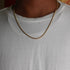 Timeless Gold - Gold Plated Necklace- 500 MM Length! - 316L Fine Stainless Steel! - Free Box Packaging!