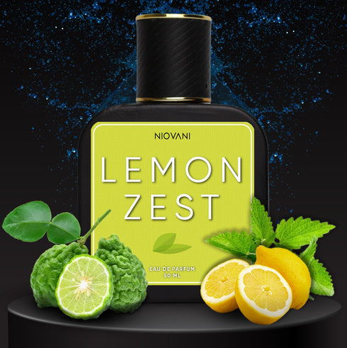 Lemon Zest - Unisex - Niovani Exclusive - 50ML - Fresh & Energizing! - Long Lasting Strength! - Free Box Packaging!