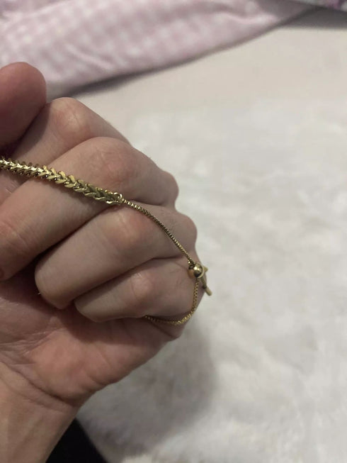 Bijoux Bracelet! - Adjustable - 18K Genuine Gold Plated over Pure Stainless Steel! - Chic Design! - Free Box Packaging!