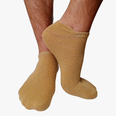 Soxyfeet Ankle Socks - Sugar Cookie Brown - Ultrasoft Cotton