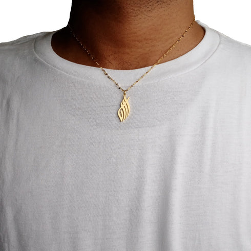 Allah Name Necklace - Gold Plated over Stainless Steel - (Men/Women)
