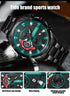 Curren Speed (Night Green & Black) - Men's Watch - 1 Year Warranty - Chronograph - 3 ATM Water Resistant