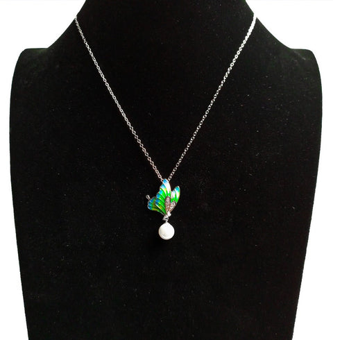 Wonderland Necklace - Rhodium Plated - Handcrafted - Modern Design - Free Box Packaging