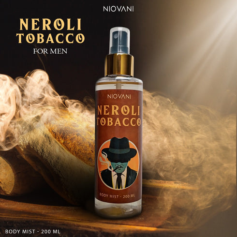 Neroli Tobacco - Men Body Mist - Inspired Herrera For Men - 200ML! - Refreshing - Free Carry Bag