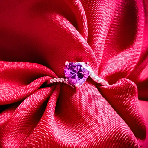 Lover's Heart Ring - Adjustable Size - Pure Sterling Silver (Chandi) - Free Box Packaging!