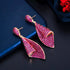 Pink Party Earrings - Statement Jewellery - Cubic Zircon - Box Packaging