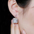 Square Party Earrings - Statement Jewellery - Cubic Zircon - Box Packaging