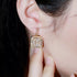 Square Party Earrings (Rose Gold Plated) - Statement Jewellery - Cubic Zircon - Box Packaging