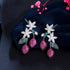 Two Tone Party Earrings - Statement Jewellery - Cubic Zircon - Box Packaging