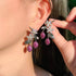 Two Tone Party Earrings - Statement Jewellery - Cubic Zircon - Box Packaging