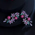 Floral Party Earrings - Statement Jewellery - Cubic Zircon - Box Packaging