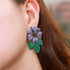 Floral Party Earrings - Statement Jewellery - Cubic Zircon - Box Packaging