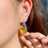Designer Leaf Party Earrings - Statement Jewellery - Cubic Zircon - Box Packaging