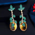 Luxury Drop Leaf Party Earrings - Statement Jewellery - Cubic Zircon - Box Packaging