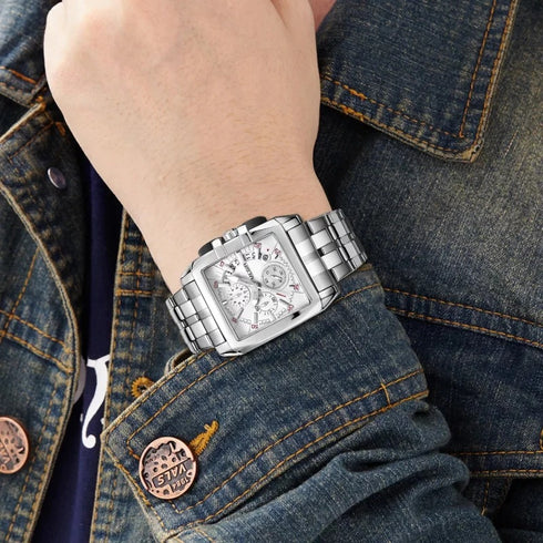 Megir - Men's Watch - 1 Year Warranty - Stainless Steel Strap - Chronograph - 3 ATM Water Resistant