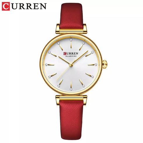 Curren - Women's Watch - Deep Maroon - Genuine Leather Strap! - 1 Year Warranty!