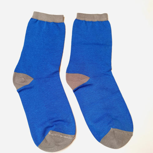 Soxyfeet Blue & Grey Dress Sock - Ultrasoft Cotton