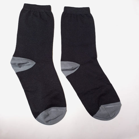Soxyfeet Black & Grey Dress Sock - Ultrasoft Cotton