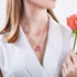 Beautiful Love Necklace - Pink & Rose Gold - Genuine European Crystals! - Genuine Rose Gold Plated - Free Box Packaging