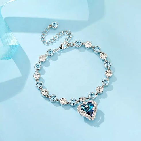 Always Together Bracelet - Genuine European Crystals! - Free Box Packaging!