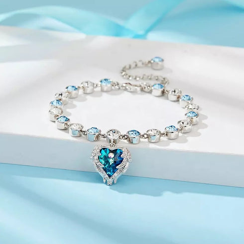 Always Together Bracelet - Genuine European Crystals! - Free Box Packaging!