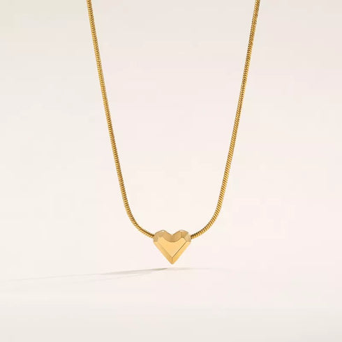 Simple Love - Chic & Dainty - 14K Gold Plating over Stainless Steel - Free Box Packaging