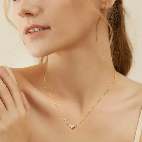 Simple Love - Chic & Dainty - 14K Gold Plating over Stainless Steel - Free Box Packaging