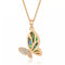 Wonderland Butterfly Necklace - Abalone Shell - 14K Gold Plated - Free Box Packaging