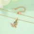 Wonderland Butterfly Necklace - Abalone Shell - 14K Gold Plated - Free Box Packaging
