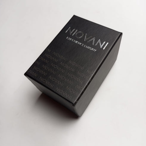 Niovani Mystique - Sparkling Rose Gold & Black - Adjustable Steel Strap! - Water Resistant! - Free Box Packaging!