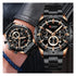 Curren Men's Chronograph Watch! - Black & Rose Gold - Hot Seller! - 1 Year Warranty!