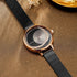 Niovani Mystique - Sparkling Rose Gold & Black - Adjustable Steel Strap! - Water Resistant! - Free Box Packaging!
