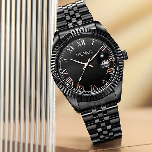 Niovani Ace - Unisex Watch - Date Feature - Stainless Steel Strap - 1 Year Warranty - Water Resistance