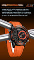 Naviforce Men's Watch - Orange & Black - Silicon Strap - Digital & Analogue - 1 Year Warranty