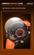 Naviforce Men's Watch - Orange & Black - Silicon Strap - Digital & Analogue - 1 Year Warranty