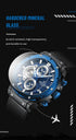Naviforce Men's Watch - Blue & Black - Chronograph - Adjustable Steel Strap - 1 Year Warranty
