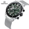 Naviforce Men's Watch - Jungle Green & Silver - Chronograph - Adjustable Steel Strap - 1 Year Warranty