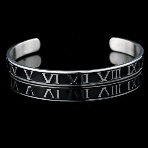 Roman Numeral Bangle - Surgical Grade Stainless Steel - (Men/Women)