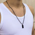 Minimalist Rectangular Necklace - Black Gold Plated - Surgical Grade Stainless Steel - (Men/Women)